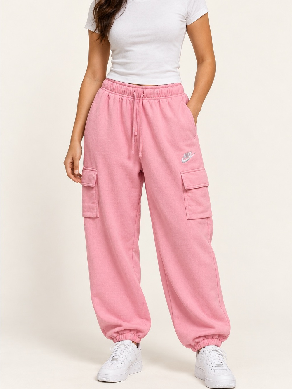 Nike Pink Cargo Joggers — Size Small